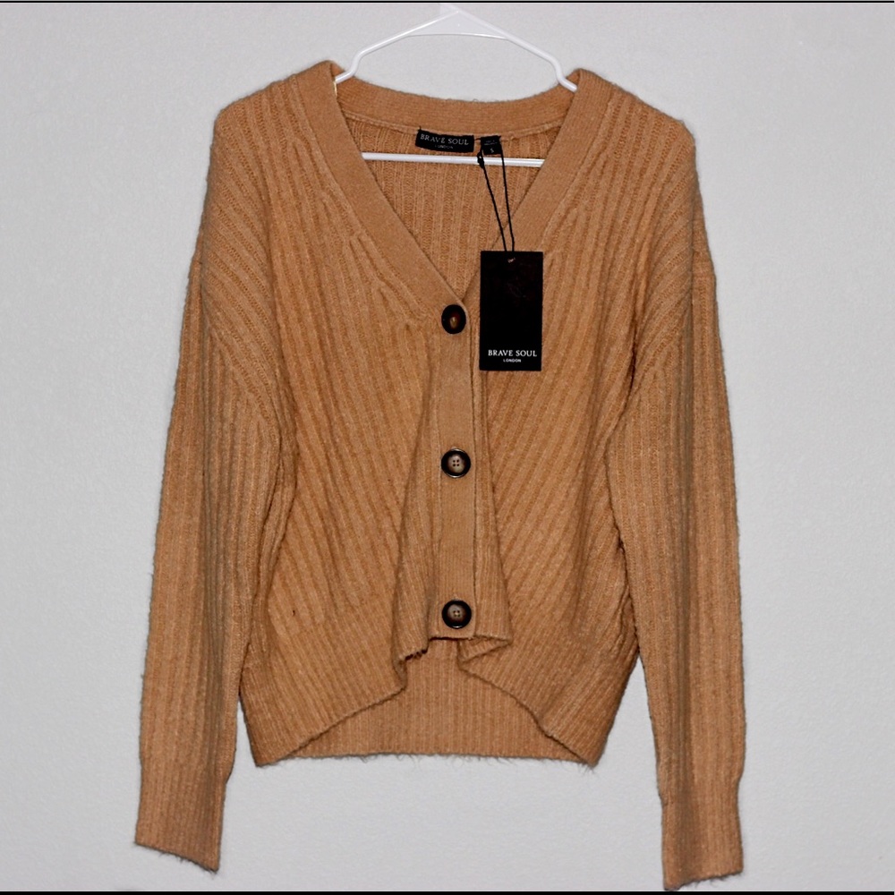 Rib knit cardigan: brave soul london